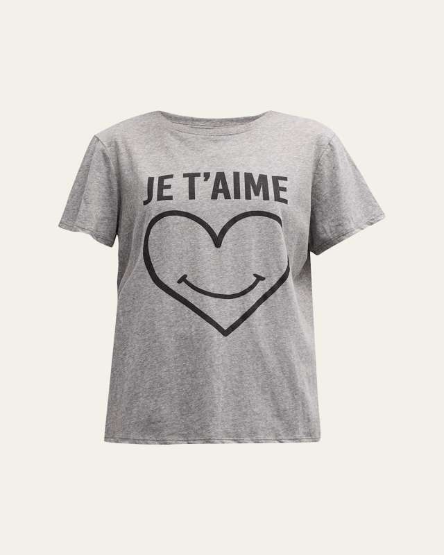 Smiling Heart Heathered Graphic T-Shirt